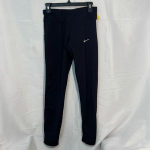 #2102 Nike black leggings, small zipper in back size small NWOT